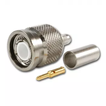 TELEGÄRTNER TNC tiesus kištukas RG-58 koaksialiniam kabeliui, crimp/lydymas, 50 omų, DC-11 GHz