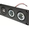 ProCar 67326500 įleidžiamas 12V/24V maitinimo lizdas su USB įkrovimo prievadu, DIN/ISO 4165, 16A/8A, 5V/2.1A, juodas
