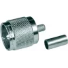 Telegärtner UHF crimp plug G01, skirtas RG-58 C/U, 50 omų, nikelis/auksas, 1 vnt. J01040A0001