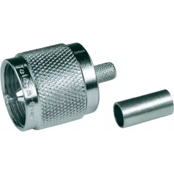 Telegärtner UHF crimp plug G01, skirtas RG-58 C/U, 50 omų, nikelis/auksas, 1 vnt. J01040A0001