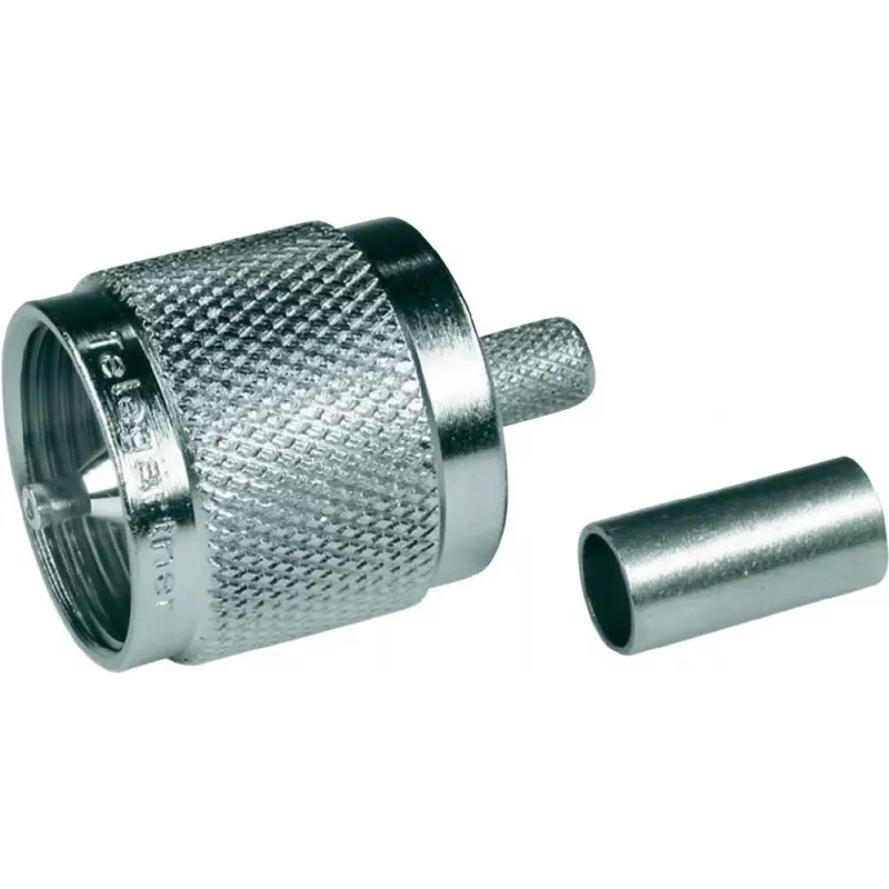 Telegärtner UHF crimp plug G01, skirtas RG-58 C/U, 50 omų, nikelis/auksas, 1 vnt. J01040A0001