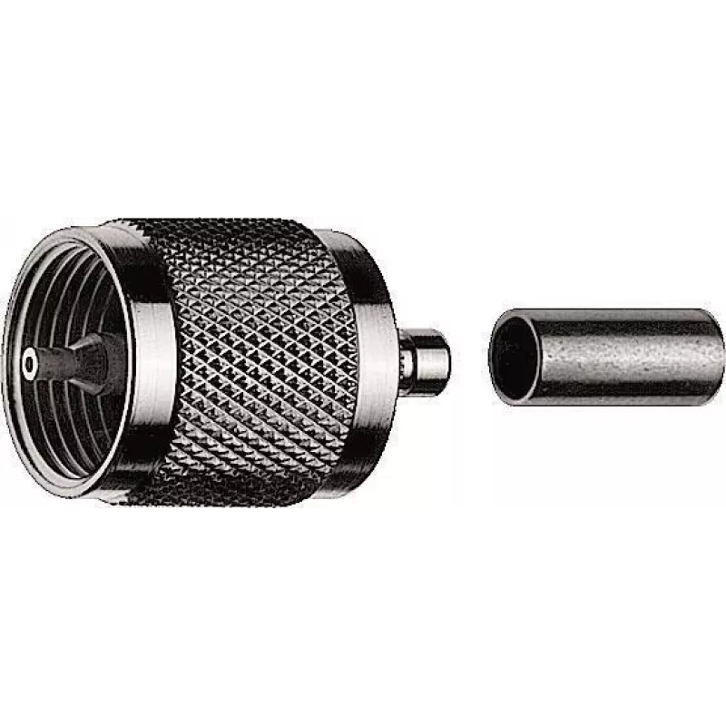 Telegärtner UHF crimp plug G01, skirtas RG-58 C/U, 50 omų, nikelis/auksas, 1 vnt. J01040A0001