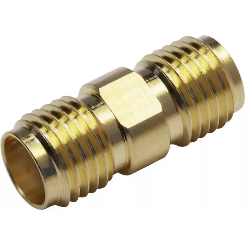 TELEGÄRTNER 100024790 SMA moteriškas į moterišką koaksialinis adapteris, 50 omų, DC-18 GHz, nikeliuotas žalvaris