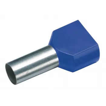 Cimco 187740 Dviguba gnybtų įvorė 2,5 mm², dalinai izoliuota, mėlyna, 100 vnt.