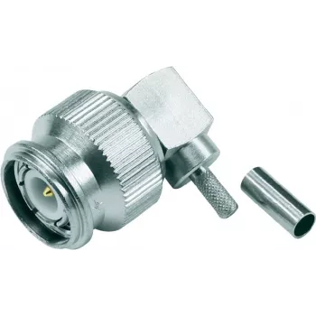 Telegärtner TNC stačiu kampu crimp jungtis 50 Ohm RG-316/U kabeliui, lituojama/crimpinama, nikeliuotas žalvaris J01010B0012