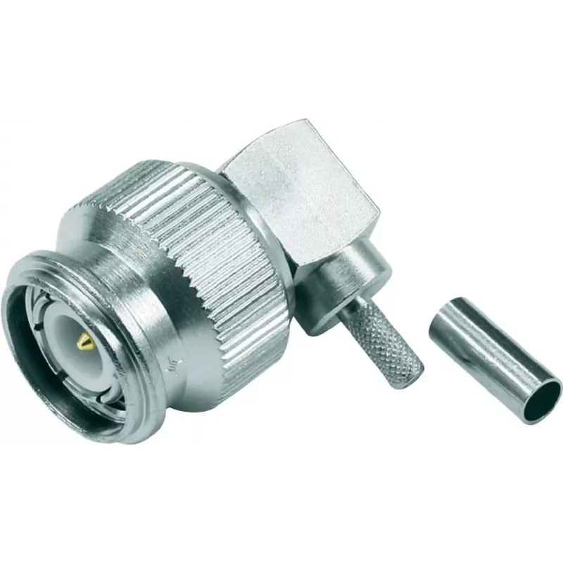 Telegärtner TNC stačiu kampu crimp jungtis 50 Ohm RG-316/U kabeliui, lituojama/crimpinama, nikeliuotas žalvaris J01010B0012