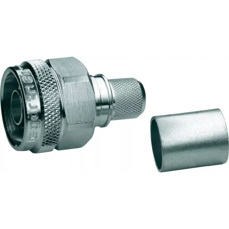 Telegärtner N lizdo crimp jungtis, skirta RG-214/U, 50 omų, nikeliuotas žalvaris, 1 vnt. J01020A0110