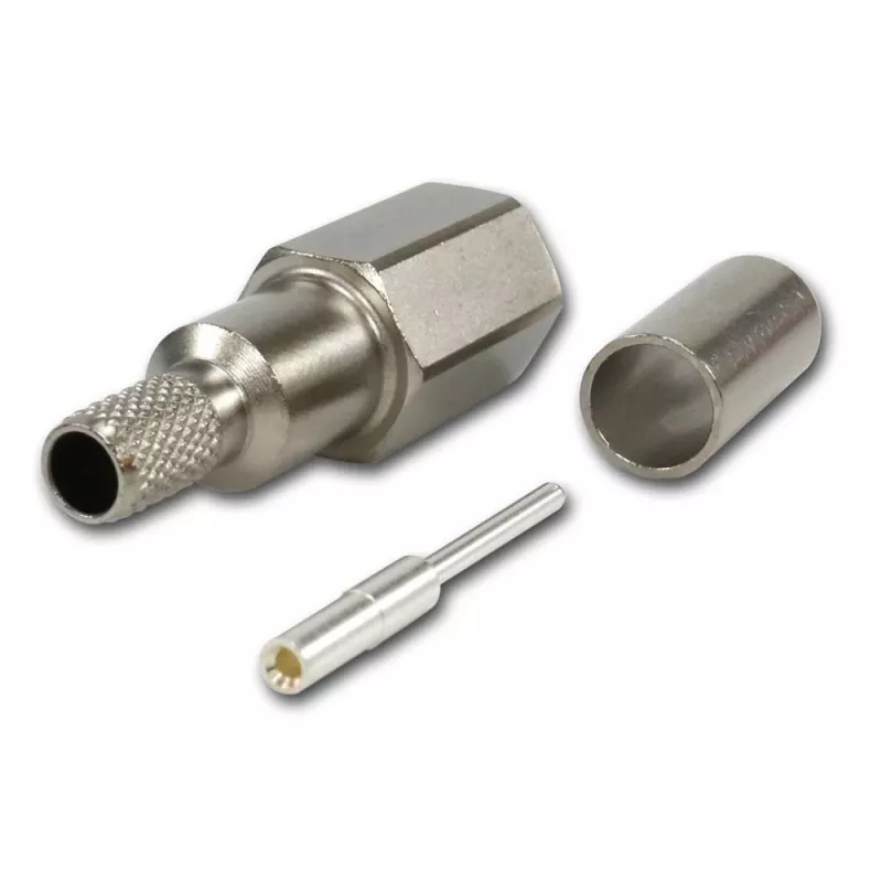 Telegärtner FME kištukas Crimp/Crimp, skirtas RG-58 C/U, 50 Ohm, auksuotas/nikeliuotas J01700A0006Z