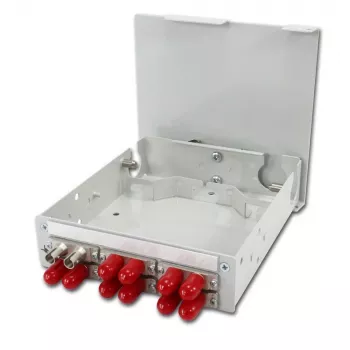 TELEGÄRTNER STX DIN bėgių skirstytuvas 6xST-Duplex, metalinis korpusas/įvorės, daugiamodis (H82050A0001)