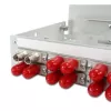 TELEGÄRTNER STX DIN bėgių skirstytuvas 6xST-Duplex, metalinis korpusas/įvorės, daugiamodis (H82050A0001)