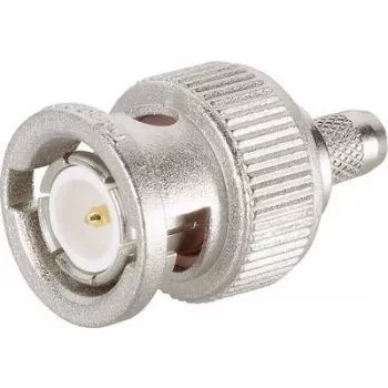Telegärtner BNC crimp plug 75 Ohm, skirtas RG-59 B/U, auksuotas kontaktas, nikeliuotas korpusas J01002F1288Z