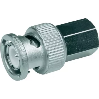 Telegärtner BNC male to FME male adapteris, 50 Ohm, DC-4 GHz, nikelis/auksas J01008A0014