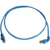 Telegärtner 100008674 RJ45 komutacinis kabelis, CAT 6a S/FTP, 5,0 m, mėlynas, liepsnai atsparus, su apsauga nuo sulenkimų