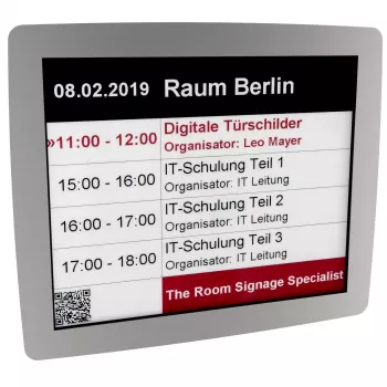 Kindermann Doorsign E-Ink 12,2 colio su nerūdijančio plieno rėmeliu 5002000621
