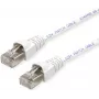 Telegärtner MP8 FS 500 Cat 6a S/FTP komutacinis kabelis, RJ45 į RJ45, 1,5 m, baltas, be halogenų, lietas L00001A0171