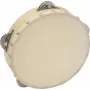 DIMAVERY DTH-704 Tamburinas 18 cm natūralaus medžio su plieninėmis žvangučiais 26053174