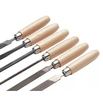 Cimco Precision File Set 206750, 6 dalių, 160 mm, Cut 2, DIN 7283
