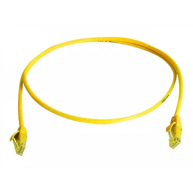 Telegärtner L00000A0294 Cat6 U/UTP RJ45 komutacinis kabelis, 0,5 m, geltonas