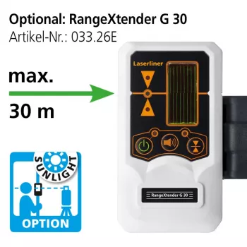 Laserliner SmartCross-Laser GX kryžminio linijinio lazerio nivelyras, raudonas spindulys, 40 m atstumas, savaiminio išsilyginimo, IP54, 2x AA 036.730E