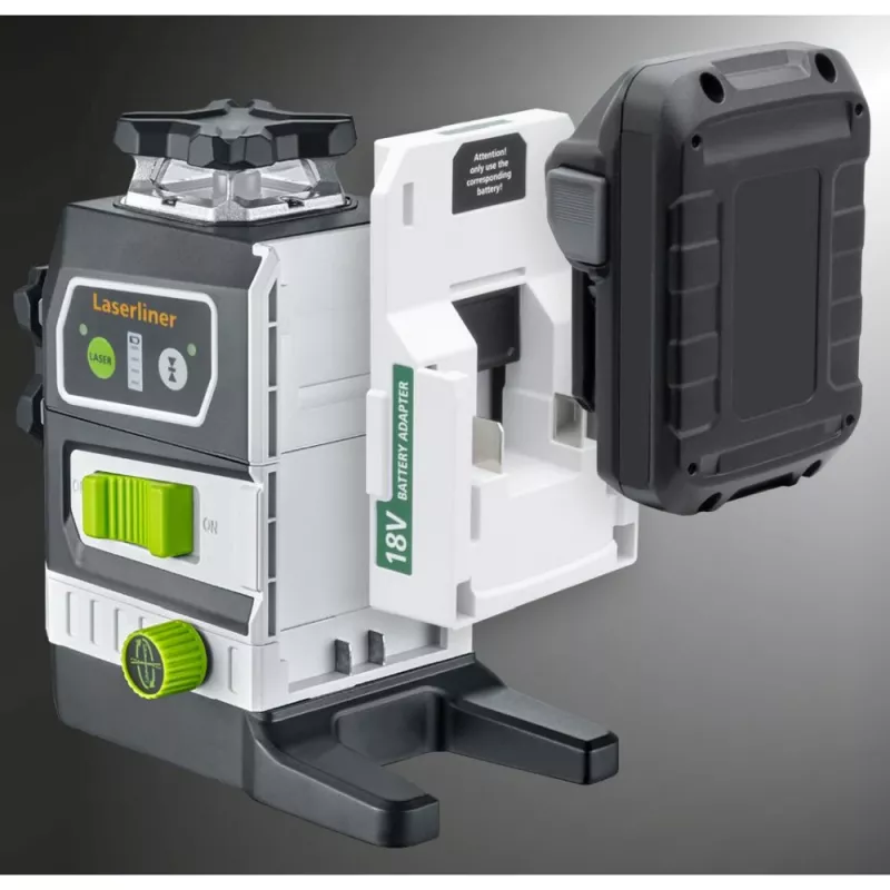 Laserliner PowerPlane-Laser 3G Multi-18V Green 3 x 360° lazerinis nivelyras (bazinis blokas) 036.380L