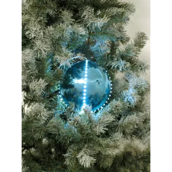 EUROPALMS LED sniego gniūžtė 15cm, Ice Blue 83501241
