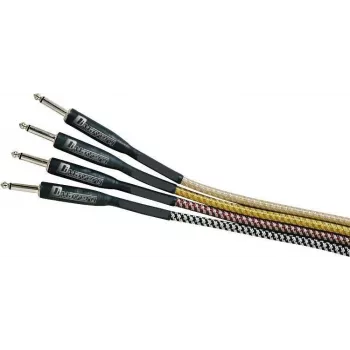DIMAVERY instrumentinis kabelis 3 m juodas/sidabrinis, nikeliuoti TS jack'ai 26300051