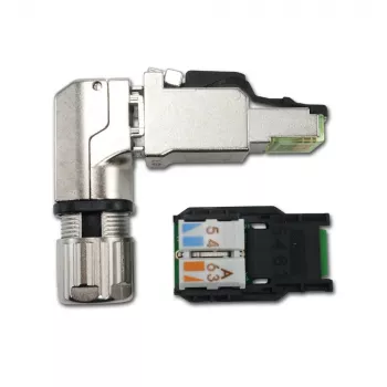 Telegärtner MFP8-4x90 Cat.6A lauko sąlygomis prijungiamas RJ45 kištukas, T568A, ekranuotas, daugiakampis J00026A4004