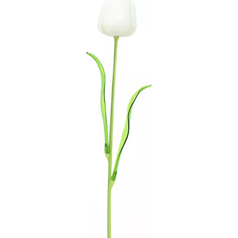 EUROPALMS Crystal Tulip dirbtinė gėlė, balta, 61cm, 12 vnt. (82600204)