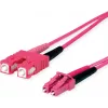 TELEGÄRTNER SC/LC Duplex adapterio kabelis OM4 2m SC-D LC-D jungtys violetinis kabelis (L00891A0127)