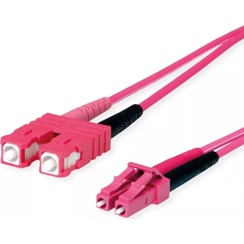 TELEGÄRTNER SC/LC Duplex adapterio kabelis OM4 2m SC-D LC-D jungtys violetinis kabelis (L00891A0127)