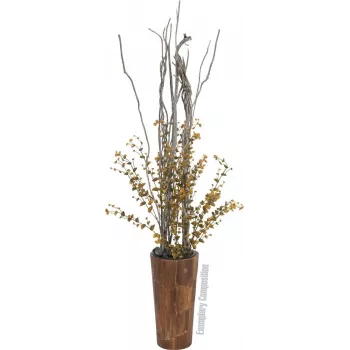 EUROPALMS dirbtinė eukalipto šakelė, geltonai žalia, 110cm 82505622