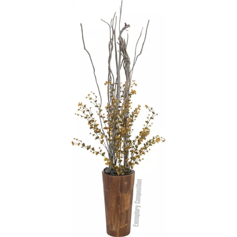 EUROPALMS dirbtinė eukalipto šakelė, geltonai žalia, 110cm 82505622