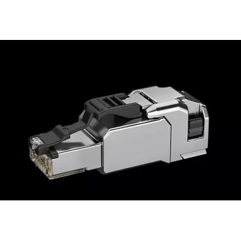 TELEGÄRTNER 100039917 RJ45 lauko terminavimo jungtis Cat.6A ekranuota, nerūdijančio plieno korpusu