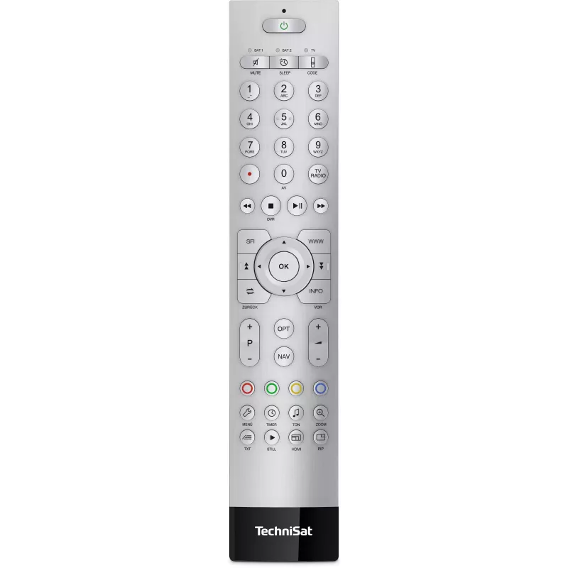 TechniSat TechniControl II ALU sidabrinis universalus nuotolinio valdymo pultas (FB kodas TV) 0002/3859