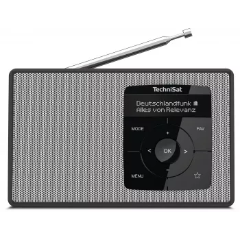 TechniSat DIGITRADIO 2 DAB+ FM Bluetooth radijo laikrodis juodas/baltas 0002/3910