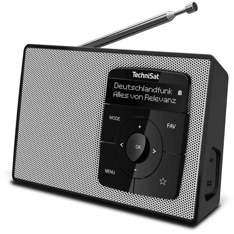 TechniSat DIGITRADIO 2 DAB+ FM Bluetooth radijo laikrodis juodas/baltas 0002/3910