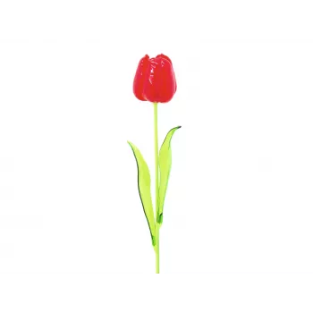 EUROPALMS Kristalltulpe dirbtinė tulpė, raudona, 61cm, 12 vnt. paketas 82600205