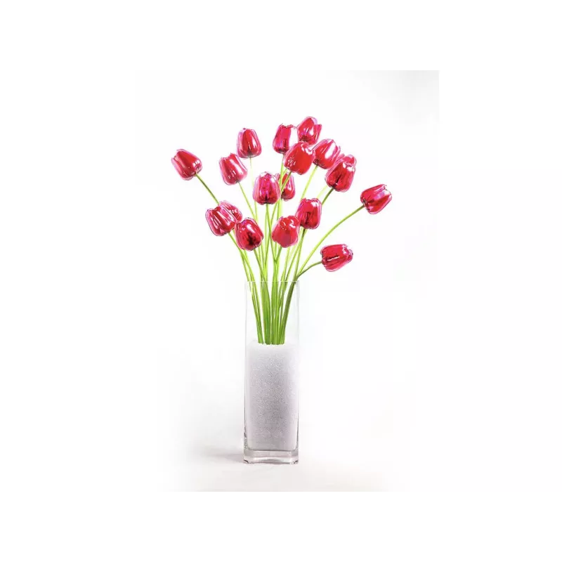 EUROPALMS Kristalltulpe dirbtinė tulpė, raudona, 61cm, 12 vnt. paketas 82600205