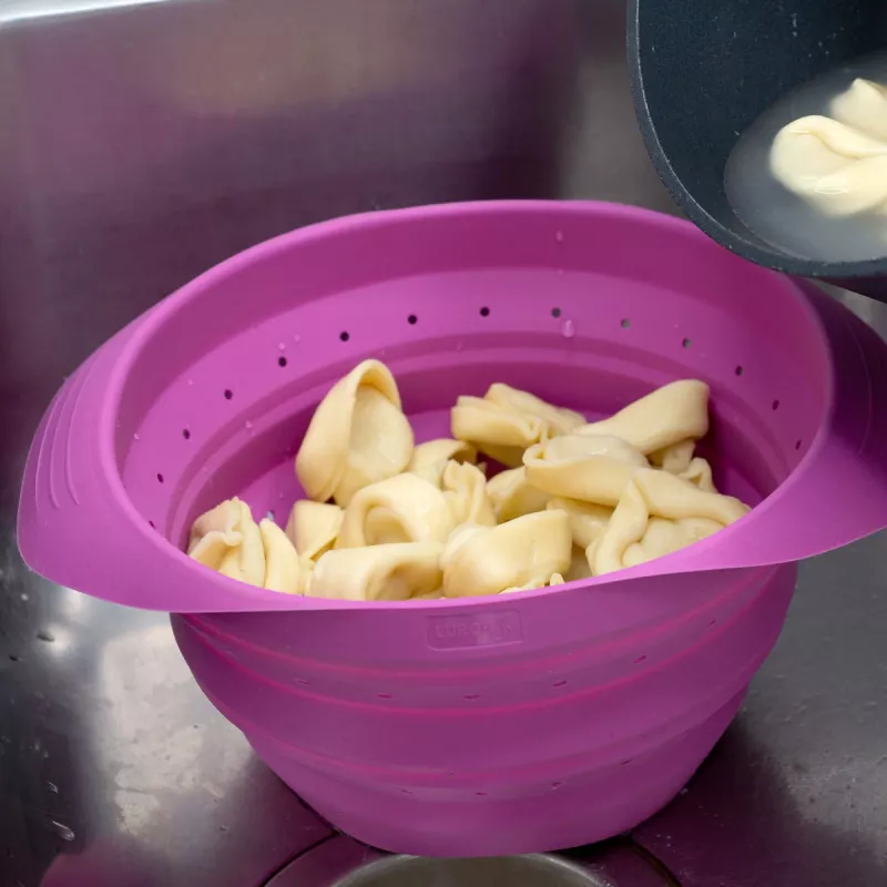 LURCH sulankstomas koštuvas vynuogių spalvos 24 cm silikoninis su PP pagrindu 210286