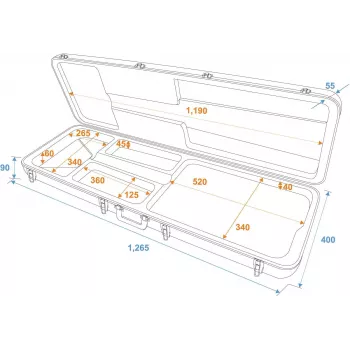 Dimavery ABS Hard Case elektriniam bosui 26347650