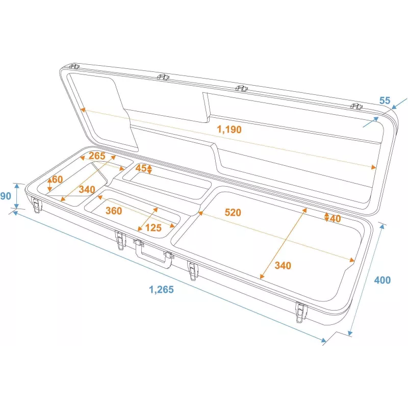 Dimavery ABS Hard Case elektriniam bosui 26347650