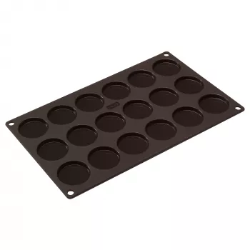 LURCH FlexiForm Kekstaler silikoninis kepimo kilimėlis 18 apvalių sausainių, 30 x 17,5 cm, platinos silikonas (65035)