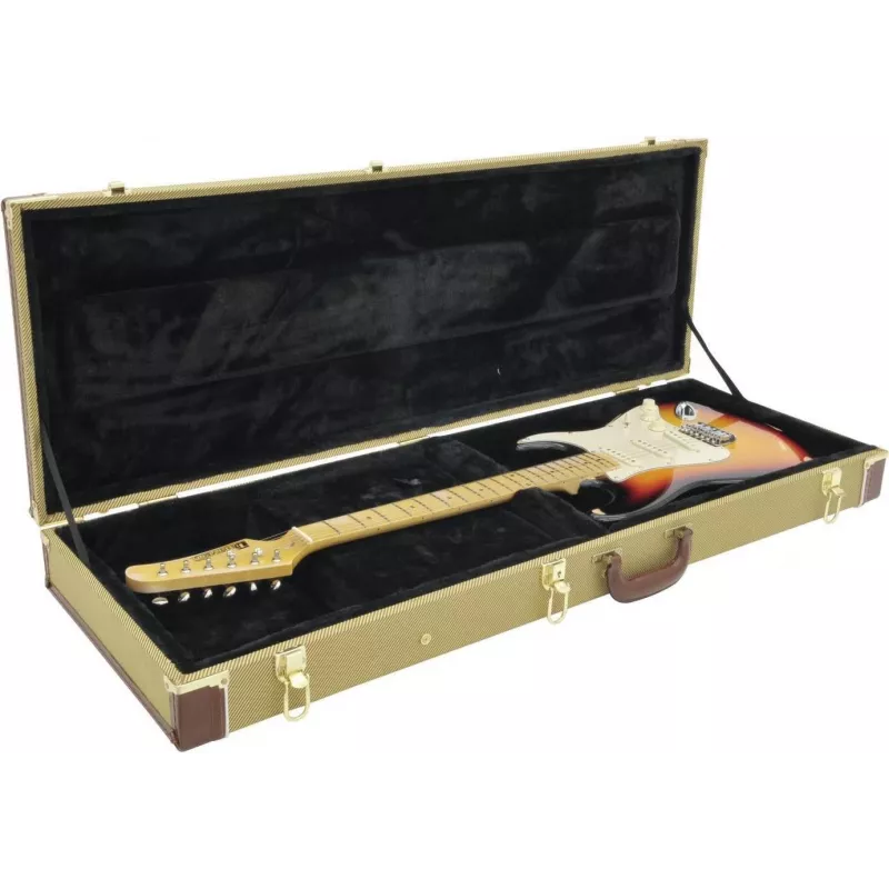 Dimavery medinis dėklas elektrinei gitara, Tweed 26341036