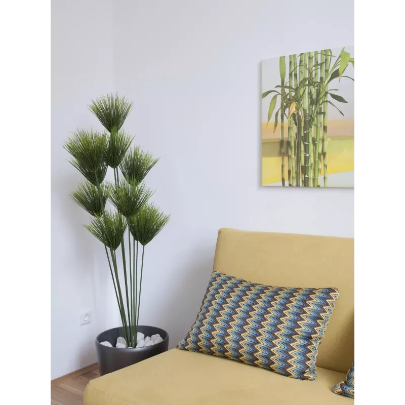 EUROPALMS dirbtinis papirusas, 150 cm, žalias, juodoje vazoje 82600223