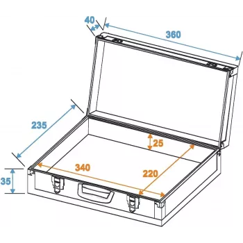 DIMAVERY Effector Case Small (26380050) – mažas efektų pedalų dėklas
