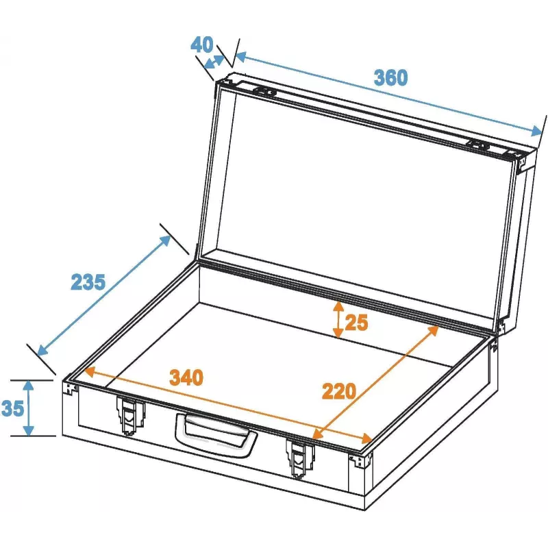 DIMAVERY Effector Case Small (26380050) – mažas efektų pedalų dėklas
