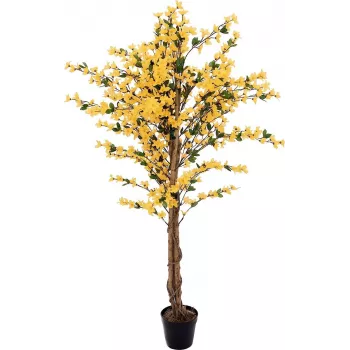 EUROPALMS dirbtinis forsitijos medis su 3 kamienais, geltonas, 150cm 82507102