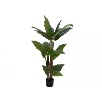 EUROPALMS Alocasia dirbtinis augalas, 140cm, žalias, juodas vazonas 82508464
