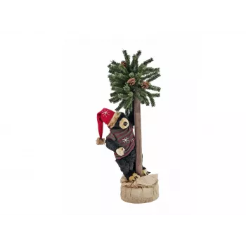 EUROPALMS Kalėdinis lokys su eglute, 105cm 83314804