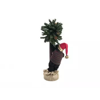EUROPALMS Kalėdinis lokys su eglute, 105cm 83314804